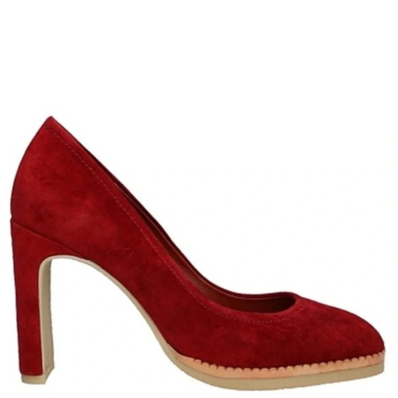 Lola Cruz Red Suede Pump Heel Shoes Women's Size EU 39 US 9 NWB - Picture 1 of 11